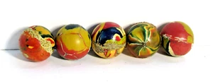5 bolas hinchables vintage de goma mármol remolino #A4-2 - Imagen 1 de 6