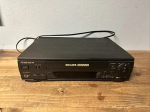 Philips VRA656 AT01 4-Head Hi-Fi VCR Plus+ VHS Tape Player *No Remote* Working - Picture 1 of 7