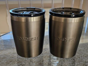 Toadfish Rocks Tumbler 10oz - Stainless Steel - Fishing & Boating Lot Of 2 NWOT - Picture 1 of 9