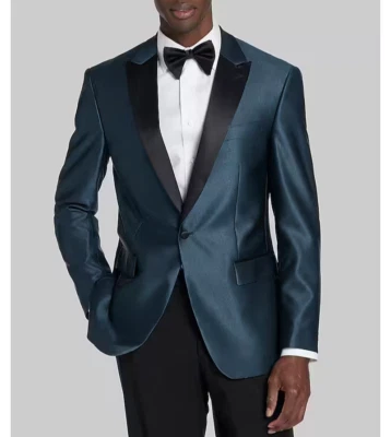 JOS A BANK Dinner Jacket Blazer 1-btn Tailored Fit Teal 42R E01084 173A - Image 1 of 4