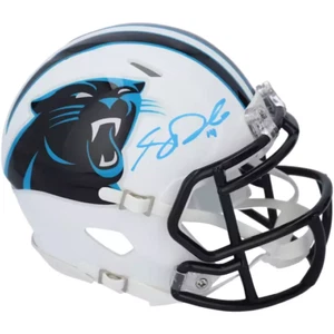 Sam Darnold Carolina Panthers Autographed Riddell Flat White Speed Mini Helmet - - Picture 1 of 3