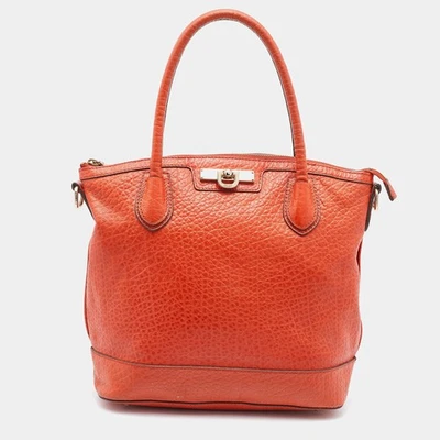 Bolso de Mano DKNY de Cuero Naranja con Cremallera Superior Foto 1 de 4