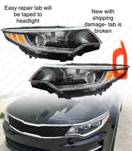 For 2016 2017 2018 Kia Optima Headlight Assembly w/ LED DRL Left Right 2pc Pair - Bild 1 von 5