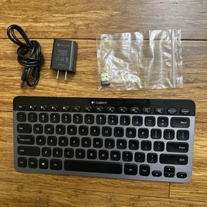 Logitech K810 Black/Gray  Bluetooth Illuminated Multi-Device backlit Keyboard. - Picture 1 of 8