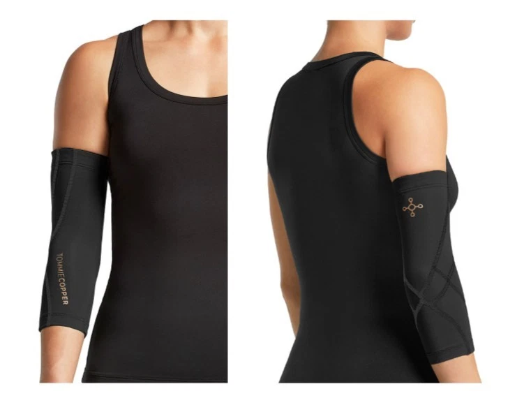 Tommie Copper Performance肘套2.0黑色带TC色调针大号#TB3 — 第 1/4 张图片