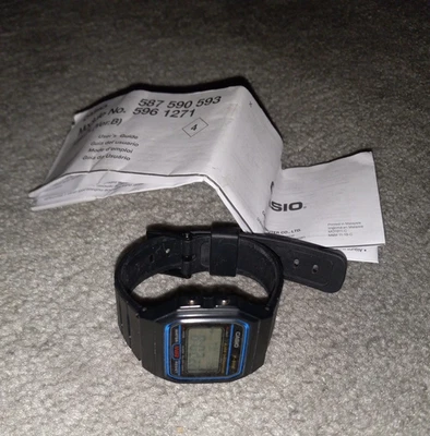 Reloj Cronógrafo Alarma Casio F-91W MODELO 593 Foto 1 de 4