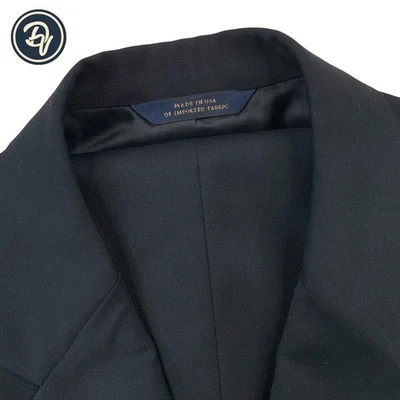 Mens 40 R Brooks Brothers " Madison Fit " Solid Black Wool Suit Made USA - Image 1 of 4