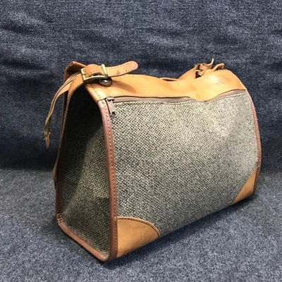 Bolso de hombro de cuero de tweed Hartmann vintage Bolso de mano Bolso de mano Equipaje clásico Foto 1 de 4