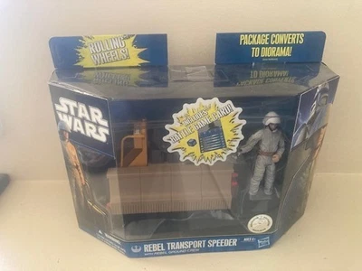 HASBRO STAR WARS REBEL TRANSPORT SPEEDER CON TRIPULACIÓN DE TIERRA REBELDE NUEVO Foto 1 de 2