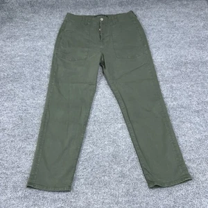 Veronica Beard Jeans Womens 30 Army Green Twill Pants Arya Straight High Rise - Picture 1 of 12