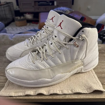 Talla 10.5 - Air Jordan 12 Retro Rising Sun “Repegado” LEER POR FAVOR  Foto 1 de 4