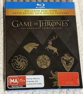 Game Of Thrones - Complete Third Season 3 6 Blu-Ray Set) w/ Slipcover Like New - Picture 1 of 3