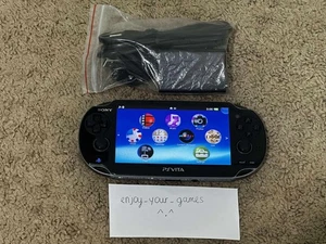 Sony PlayStation PS Vita OLED PCH-1000/1100 Negro Vendedor de EE. UU. - ENVÍO EN 1 DÍA - Imagen 1 de 9