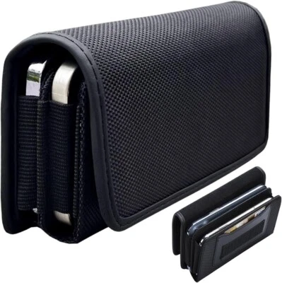 Funda Horizontal Doble Teléfono Funda para Dos Teléfonos, Nylon Doble Piso Foto 1 de 4