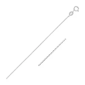 14k Weißgold Oval Kabel Gliederkette (0,97 mm) - Bild 1 von 4