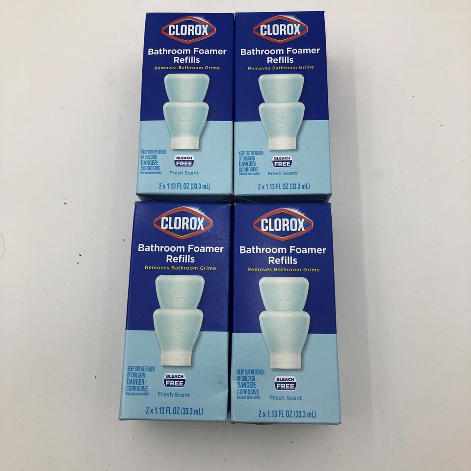 Clorox Bathroom Foamer Concentrated Refills 8 Total Fresh Scent
