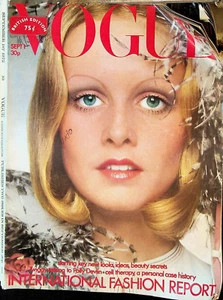 Vogue Magazine September 1 1972 British Edition Twiggy Andy Warhol John Herbert - Picture 1 of 2