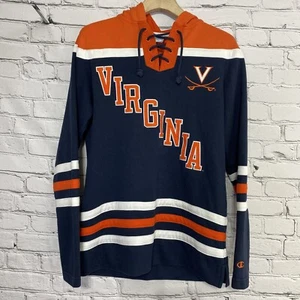 University of Virginia Cavaliers CHAMPION SpellOut Lacer Hockey Hoodie Size S - Picture 1 of 24