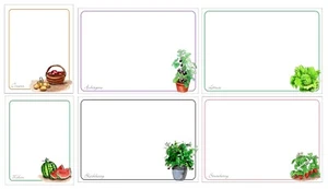 Planner, journal, diary stickers with kitchen garden, fruit & vegetable theme - Picture 1 of 8