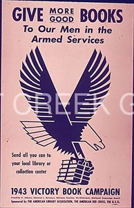 WWII Poster, "1943 VICTORY BOOK CAMPAIGN" Kunstdruck auf 11x14" 22488 - Bild 1 von 1