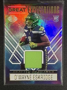 2021 Illusions Great Expectations D'Wayne Eskridge RC Rookie Patch #GE-DE - Picture 1 of 2