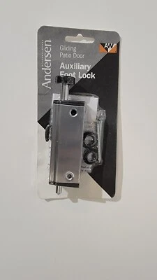 НОВЫЙ! Вспомогательный ножной замок Andersen для скользящей двери патио серии 200 и 400 никель - Изображение 1 из 4