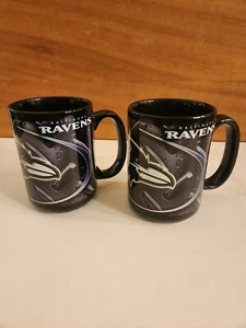 Baltimore Ravens NFL Football Officially Licensed Coffee Mug Cup Glass Set Of 2 - Picture 1 of 10