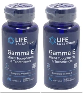 Gamma E Mixed Tocopherols & Tocotrienols, Life Extension, 2 X 60 Gels 360mg 45IU - Picture 1 of 5
