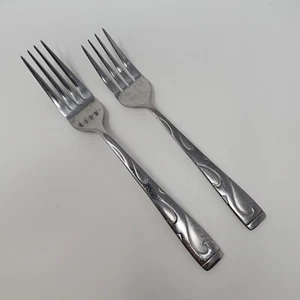 Oneida TUSCANY (2) Forks Dinner 7 3/4" Salad 7 1/8" Stainless Flatware Set - Picture 1 of 7