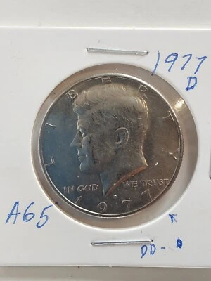 1977-D Kennedy Half Dollar  Error Double Die On 7 And Mint Mark - Image 1 of 2