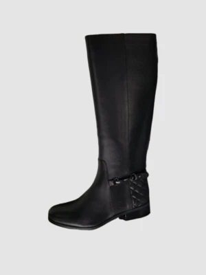 $389 Neiman Marcus Para Mujer Negro Cuero Reginy Montar Botas hasta la Rodilla Zapatos EE. UU. 7,5 M Foto 1 de 4