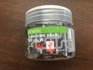 Kinetic BRASS DOME TAP VALVES 12mm 20 Pieces Hot & Cold Water - Picture 1 of 2