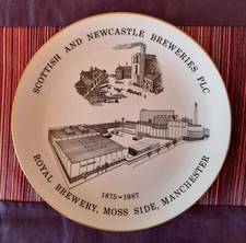 Scottish & Newcastle Breweries Royal Brewery Commemorative Plate 1875-1987 Goss