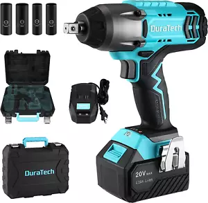 DURATECH 20 V Avvitatore a percussione senza fili 1/2" Unità 330 Ft/lbs Coppia massima 4,0 Ah Set - Foto 1 di 7