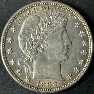 1892 50¢ Barber Half Dollar - Raw UNC - See Pictures - Image 1 of 3