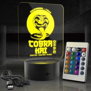 Cobra Kai LED Sign Laser Engraved Unique Birthday Gift Fan Karate night light - Bild 1 von 3