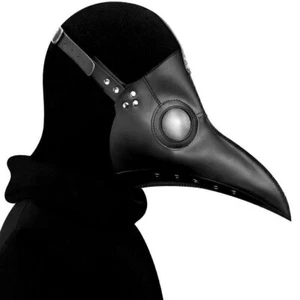 Pest Doktor Steampunk Vogel Leder Halloween Party Maske Kostüm Cosplay Schnabel - Bild 1 von 2