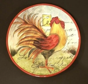 CERTIFIED INTERNATIONAL ROOSTER SALAD PLATE BY SUSAN WINGET  - Picture 1 of 3