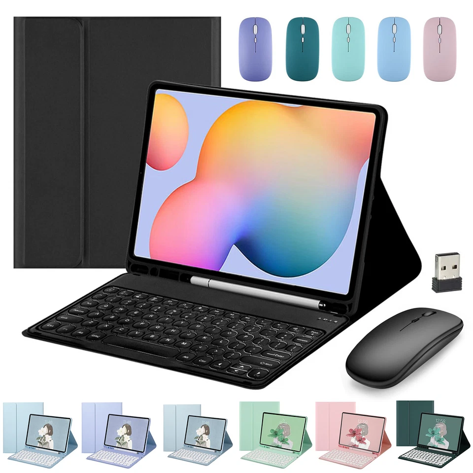 Keyboard Case Mouse For Samsung Galaxy Tab S6 Lite 2024/22/20 S9 S9FE A9 A9+ - Image 1 of 4