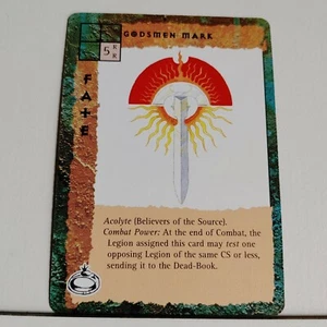 Blood Wars CCG  (Fate) "GODSMEN MARK"  Factols/Factions Rare NM / MINT - Foto 1 di 1