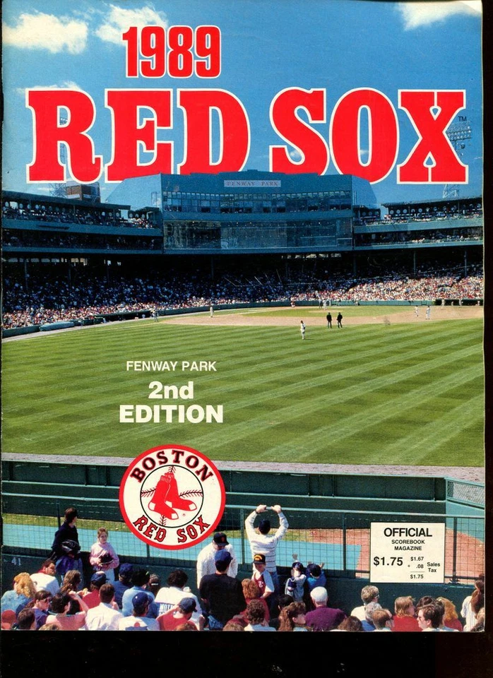 Baseball Program Boston Red Sox 1990 - Scored Poorly Texas Rangers - Image 1 of 1