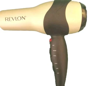Revlon Hair Dryer Blower Pre-owned 2 Speeds 3 Temps  Reset Button On Plug - Picture 1 of 12