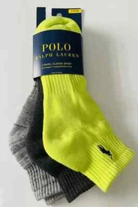 Polo Ralph Lauren Men’s 3 Pair Classic Quarter Socks Size 6-12 Comfort Sole - Picture 1 of 3