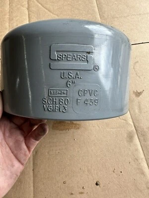 LANZAS 6" SCH 80 CPVC ENCHUFE MONTAJE VG1P13 F439 Foto 1 de 4