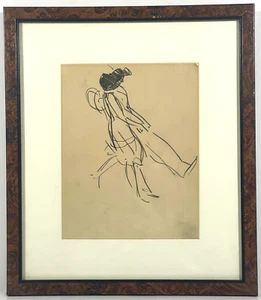 Listed Ashcan School Artist George Luks (1866-1933) Drawing w/Gallery Provenance - Picture 1 of 8