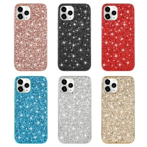 Custodia posteriore rigida antiurto Bling glitter per iPhone 16 Pro Max 16 Plus 16 Plus - Foto 1 di 13