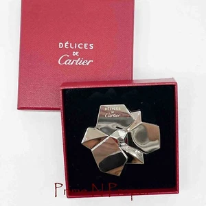 Delices de Cartier Solid Perfume 1g /.035 oz Swivel Silver Flower - Picture 1 of 4