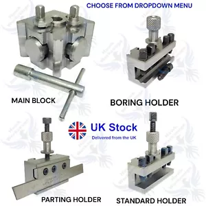 T1 T51 QUICKCHANGE TOOLPOST SET BOXFORD SIZE STANDARD VEE PARTING HOLDER CHOOSE - Picture 1 of 11