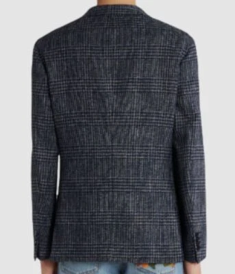 Jaqueta Blazer Jacquard Forrada de Paisley Azul Algodão ETRO US$ 1490 IT 48/EUA 48 - Imagem 1 de 3