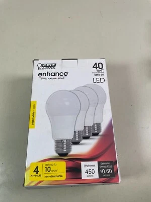Feit Electric 5W 3000K 450 Lumens 20 Bright White LED Light Bulbs (4 Pack Bulbs) - Image 1 of 4